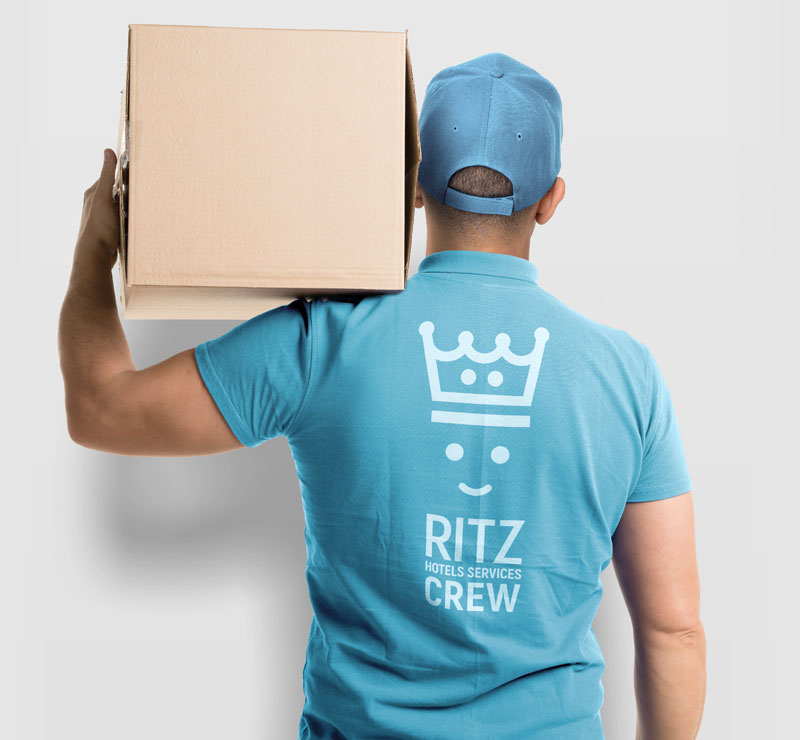RITZ hotel services - laundry company corporate merch design