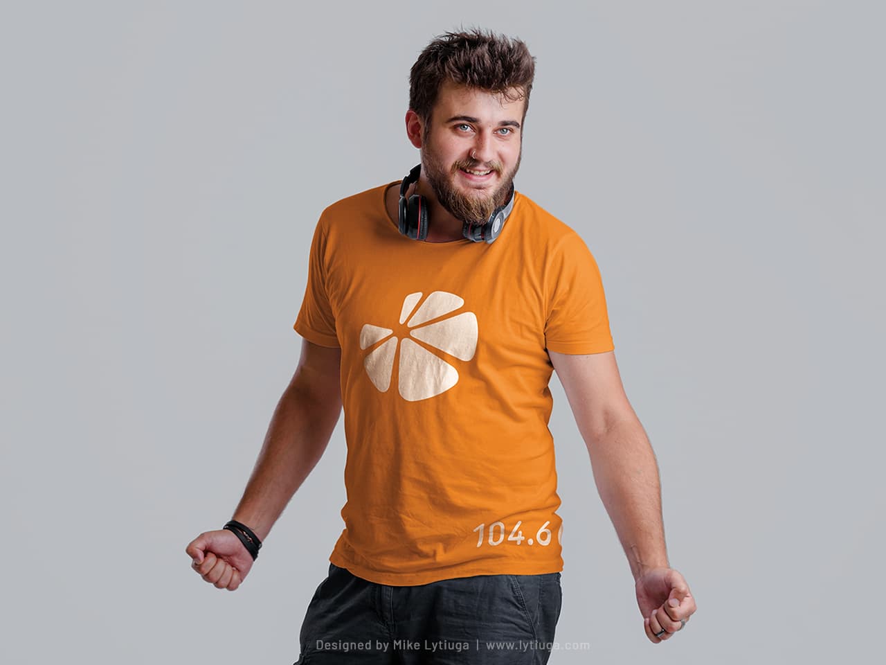 logo design & branded apparel for for Orange FM radio station