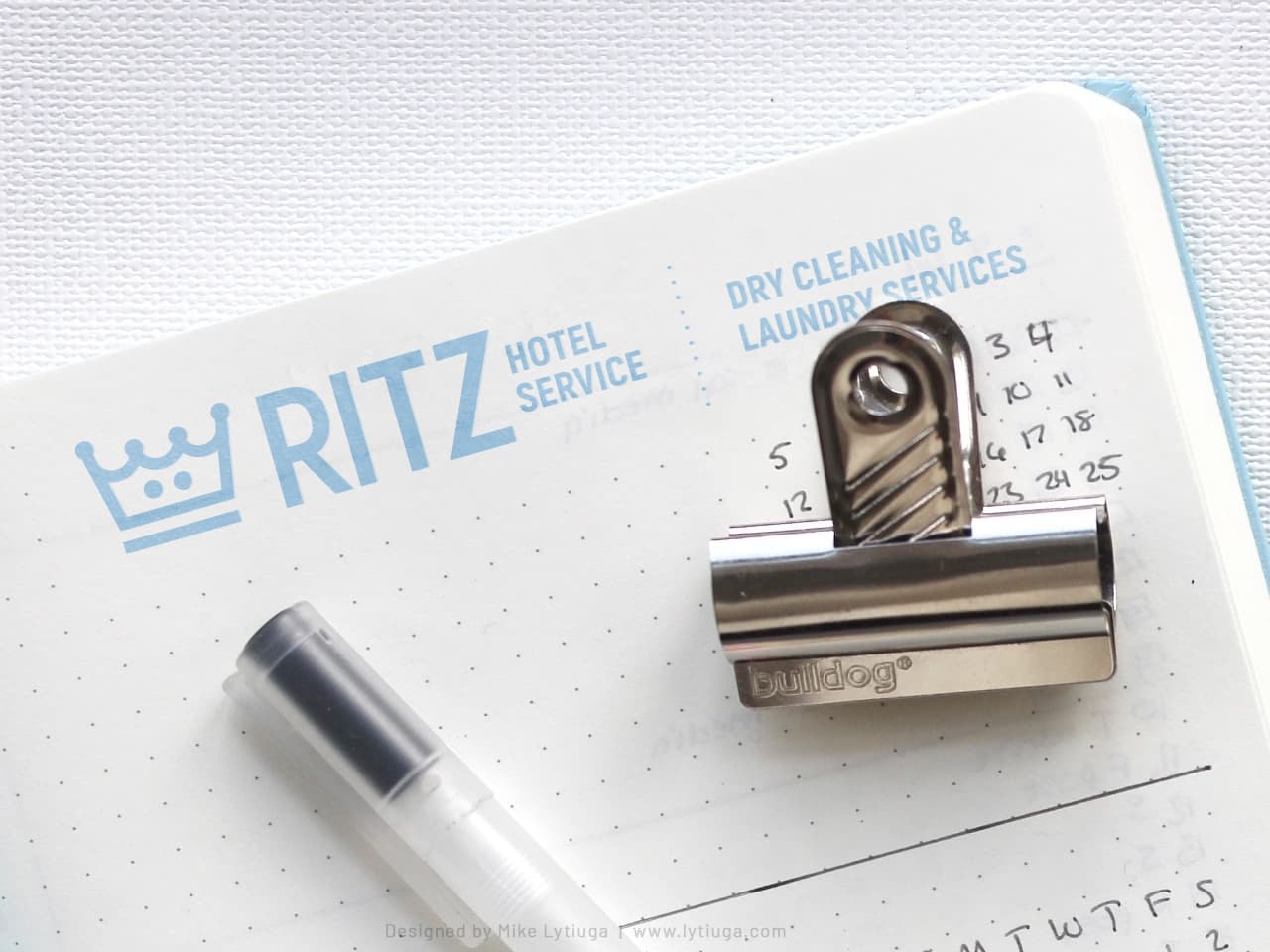 RITZ Hotel Service logo design | horizontal logo option in primary brand color