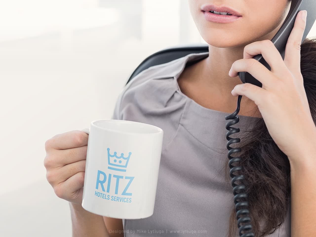 RITZ Hotel Service logo design | vertical logo option in primary brand color