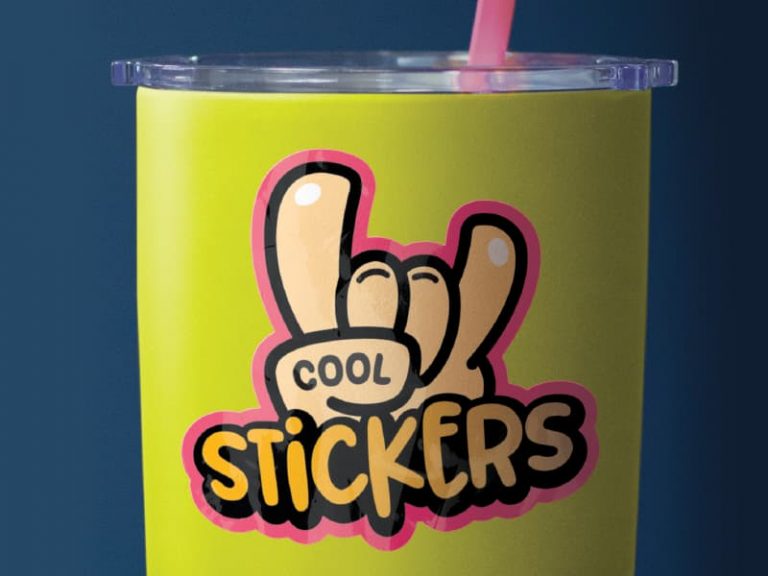 Poster design for advertising campaign of the sticker printing service - fp