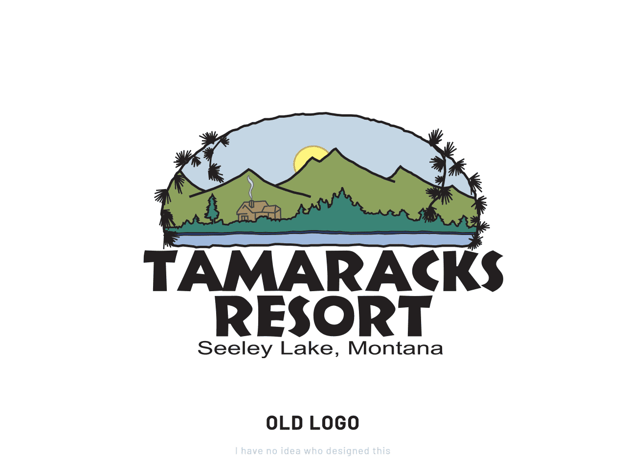 Rebranding for Tamaracks Resont on Seeley Lake, Montana - old logo